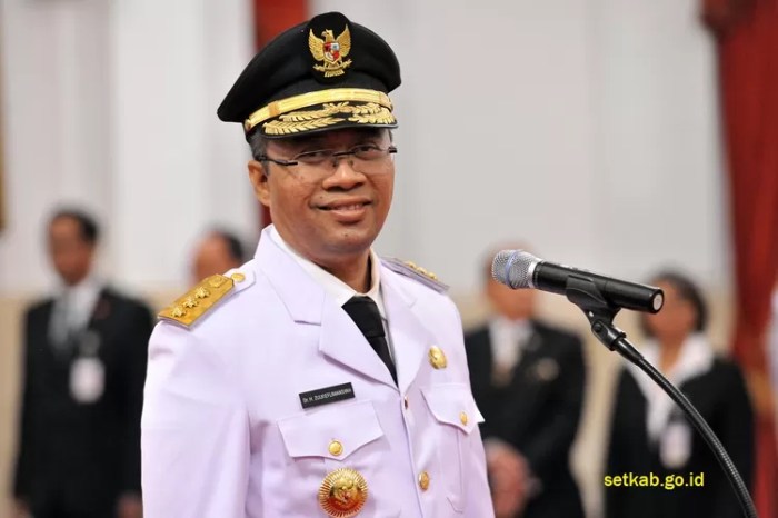 Zulkieflimansyah dilantik gubernur ntb dampak rehabilitasi janji gempa mimbar rakyat periode pasangan