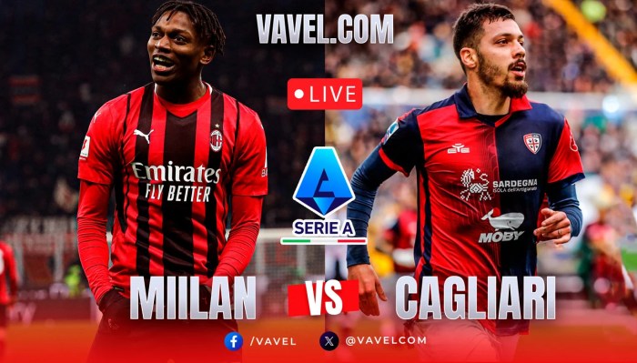 Live streaming Milan vs Cagliari: Pertempuran Dua Raksasa Serie A